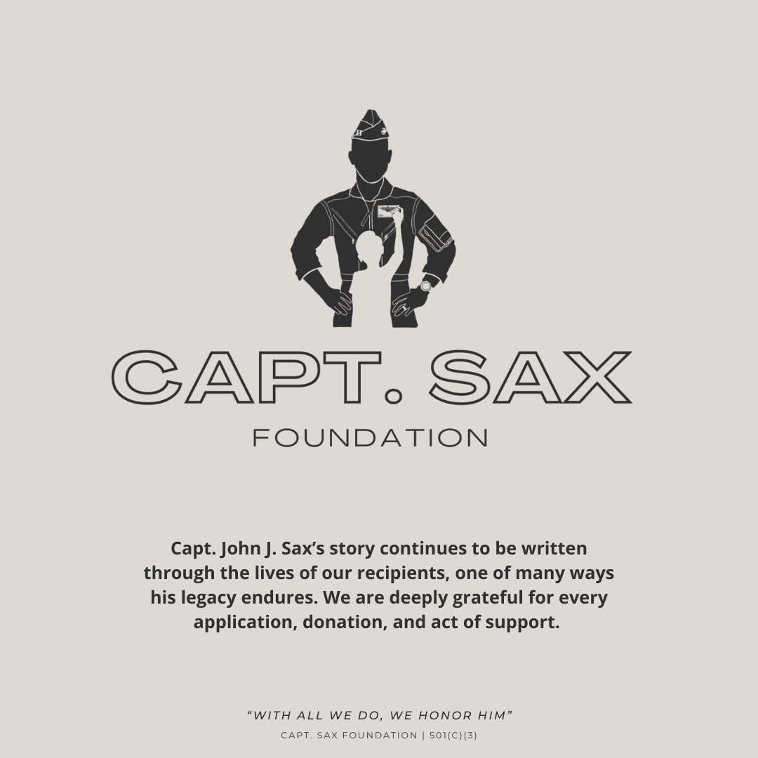 Capt. Sax Foundation, offering aviation scholarships in honor of Capt. John J. Sax