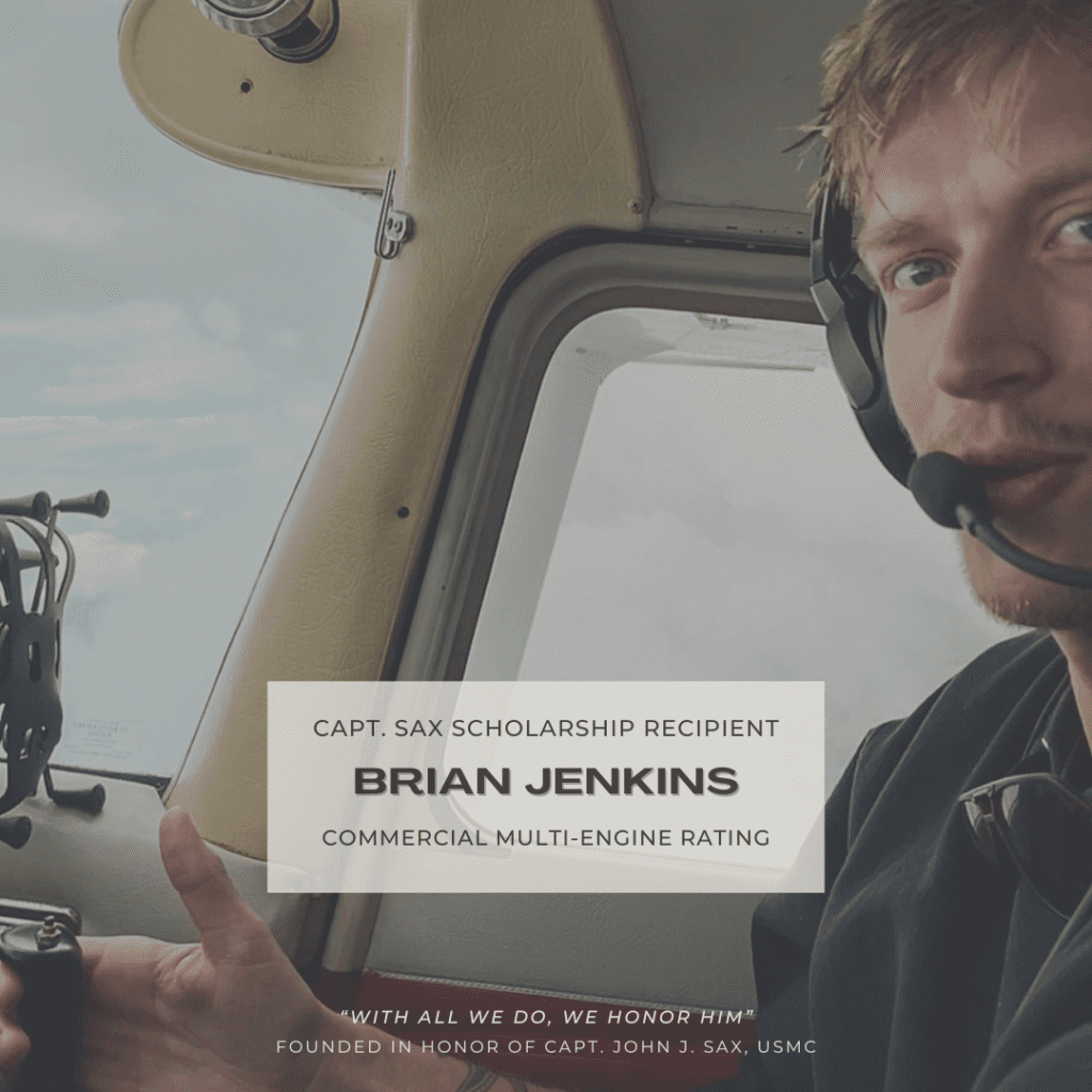 Template showing Capt. Sax scholarship recipient photo