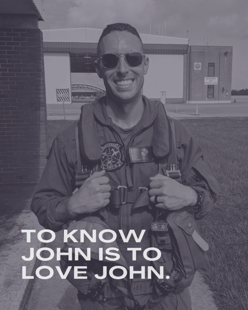 Photo of Capt John J. Sax with the text, "to know John is to love John."