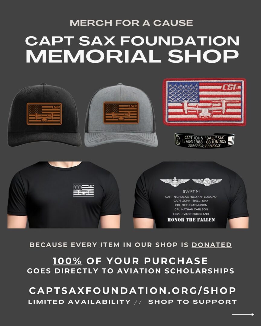 Memorial Shop Items for Aviation Scholarships