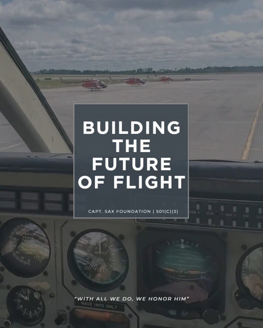 Building the future of flight. The Capt Sax Foundation provides aviation scholarships and grants to help aspiring pilots overcome financial barriers and pursue their careers. Learn more through the link in bio.