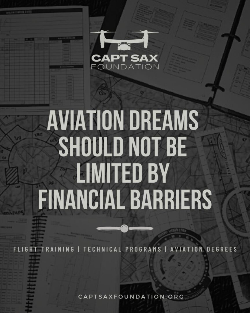 Removing financial barriers for those pursuing aviation dreams is at the heart of our mission. Apply for a Capt John Sax Scholarship today.